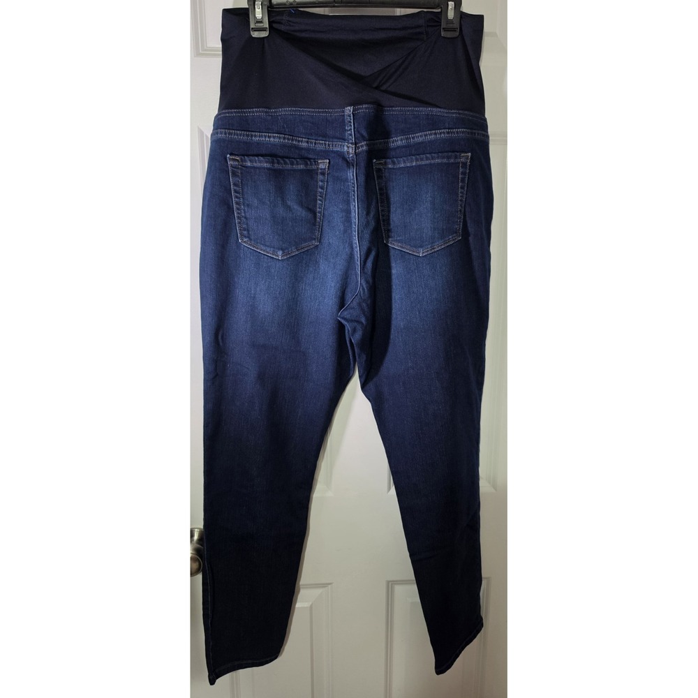 Isabel Maternity Ingrid & Isabel Skinny Jeans Womens 14/32R Dark Wash Full Panel - Picture 5 of 10